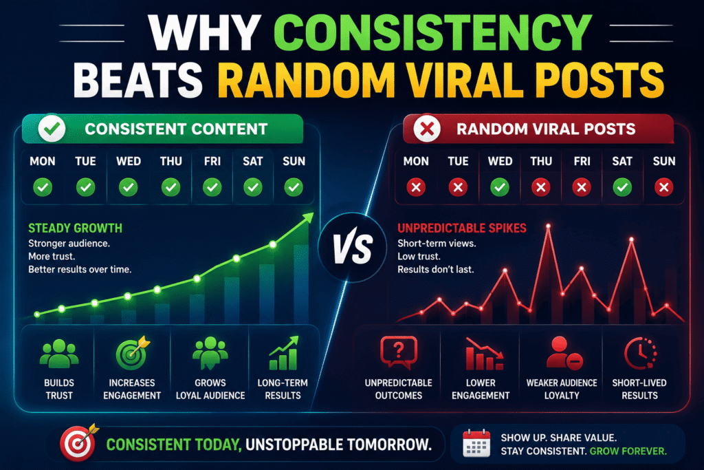 Why Consistency Beats Random Viral Posts
